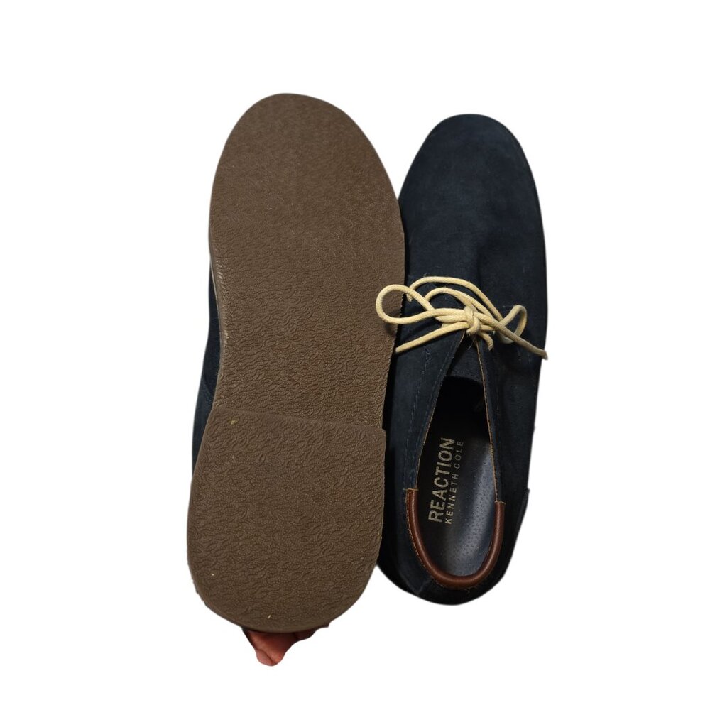 Size 13 Reaction by Kenneth Cole Midnight Blue Suede "Desert Sun" Chukka Boots - Picture 6 of 8